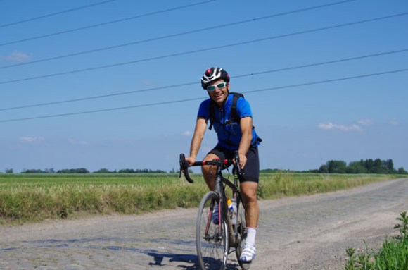 Paris Roubaix Cyclo 2014 - Pavé de Gruson - Cyclistes