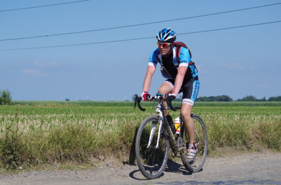 Paris Roubaix Cyclo 2014 - Pavé de Gruson - Cyclistes