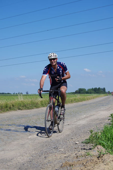 Paris Roubaix Cyclo 2014 - Pavé de Gruson - Cyclistes
