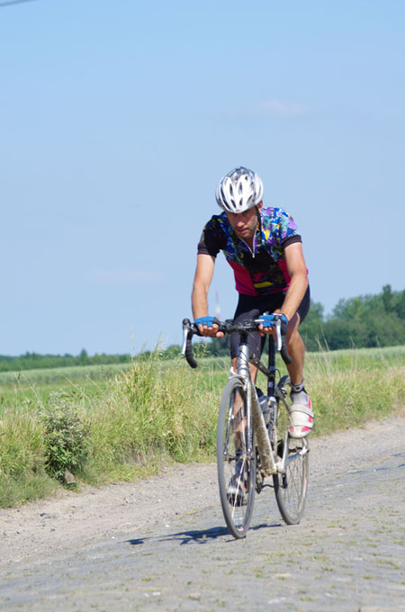 Paris Roubaix Cyclo 2014 - Pavé de Gruson - Cyclistes