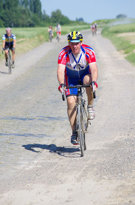 Paris Roubaix Cyclo 2014 - Pavé de Gruson - Cyclistes