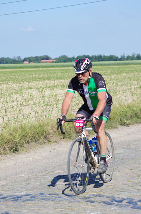 Paris Roubaix Cyclo 2014 - Pavé de Gruson - Cyclistes
