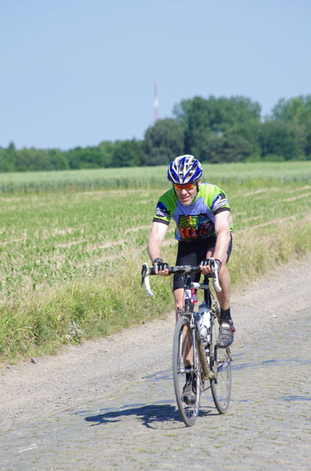 Paris Roubaix Cyclo 2014 - Pavé de Gruson - Cyclistes