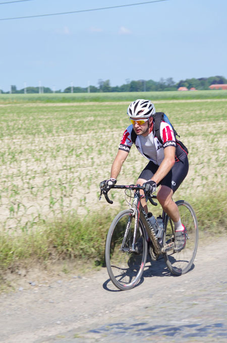 Paris Roubaix Cyclo 2014 - Pavé de Gruson - Cyclistes