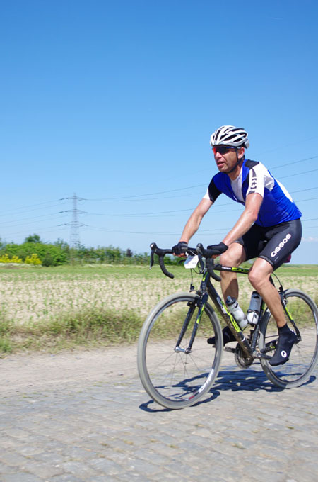 Paris Roubaix Cyclo 2014 - Pavé de Gruson - Cyclistes
