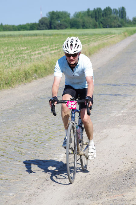Paris Roubaix Cyclo 2014 - Pavé de Gruson - Cyclistes