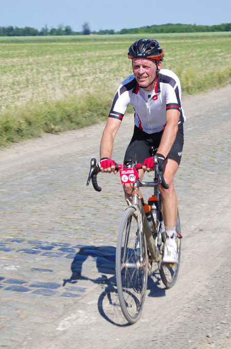 Paris Roubaix Cyclo 2014 - Pavé de Gruson - Cyclistes