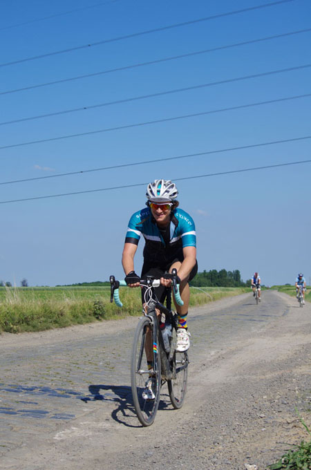 Paris Roubaix Cyclo 2014 - Pavé de Gruson - Cyclistes