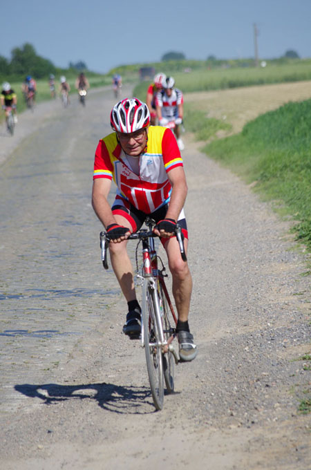 Paris Roubaix Cyclo 2014 - Pavé de Gruson - Cyclistes