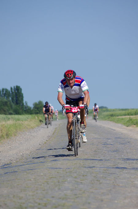 Paris Roubaix Cyclo 2014 - Pavé de Gruson - Cyclistes
