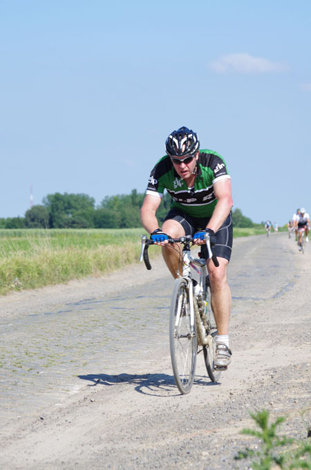 Paris Roubaix Cyclo 2014 - Pavé de Gruson - Cyclistes