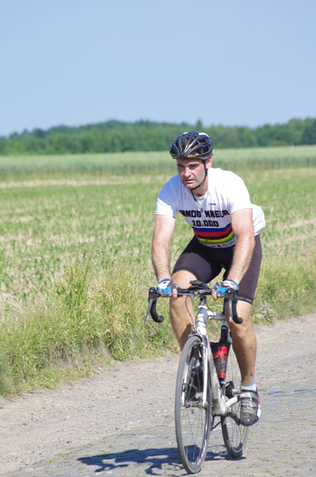 Paris Roubaix Cyclo 2014 - Pavé de Gruson - Cyclistes