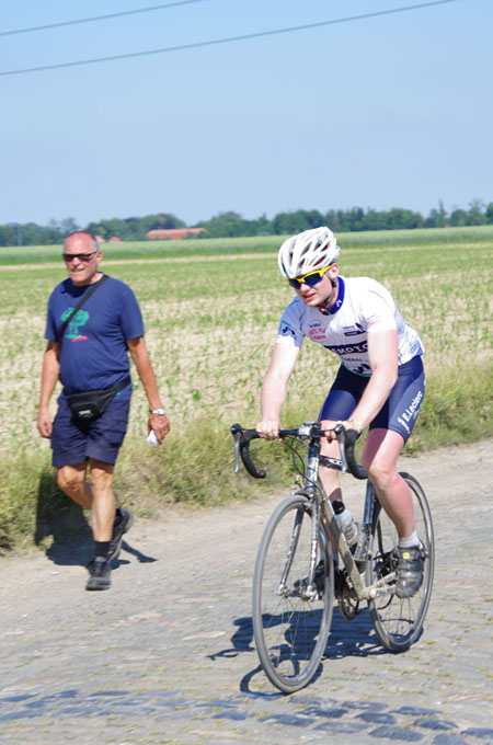 Paris Roubaix Cyclo 2014 - Pavé de Gruson - Cyclistes