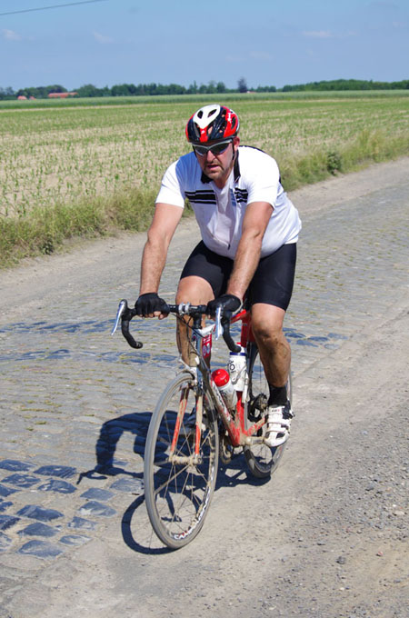 Paris Roubaix Cyclo 2014 - Pavé de Gruson - Cyclistes