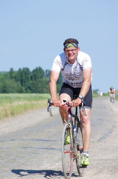 Paris Roubaix Cyclo 2014 - Pavé de Gruson - Cyclistes