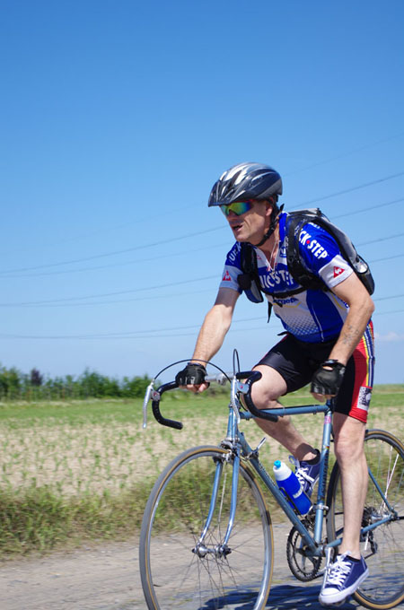 Paris Roubaix Cyclo 2014 - Pavé de Gruson - Cyclistes