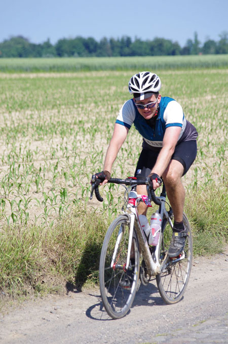 Paris Roubaix Cyclo 2014 - Pavé de Gruson - Cyclistes