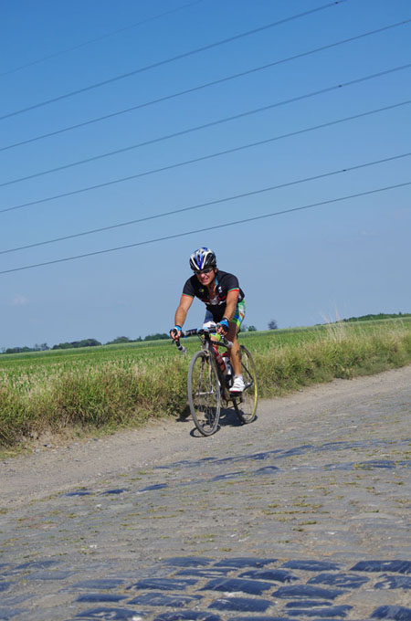 Paris Roubaix Cyclo 2014 - Pavé de Gruson - Cyclistes