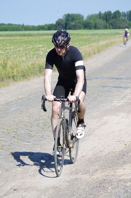 Paris Roubaix Cyclo 2014 - Pavé de Gruson - Cyclistes