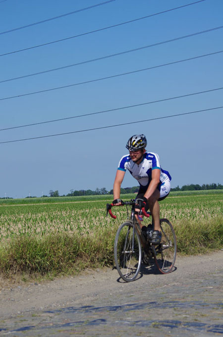Paris Roubaix Cyclo 2014 - Pavé de Gruson - Cyclistes
