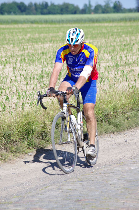 Paris Roubaix Cyclo 2014 - Pavé de Gruson - Cyclistes
