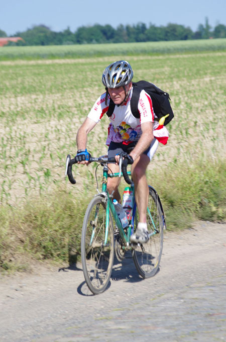 Paris Roubaix Cyclo 2014 - Pavé de Gruson - Cyclistes