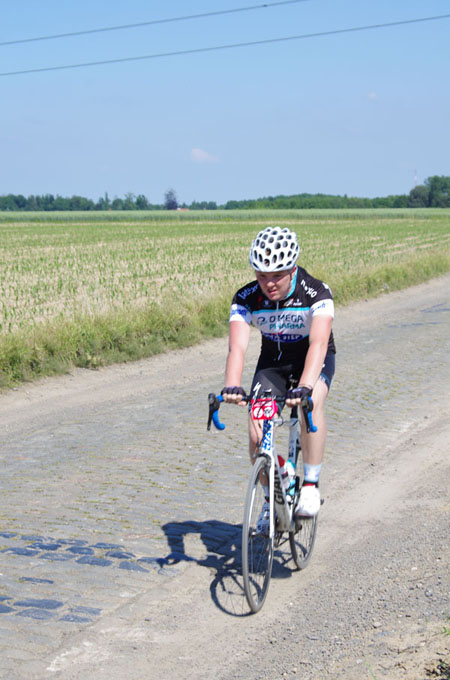 Paris Roubaix Cyclo 2014 - Pavé de Gruson - Cyclistes