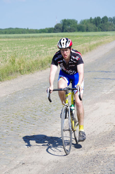 Paris Roubaix Cyclo 2014 - Pavé de Gruson - Cyclistes