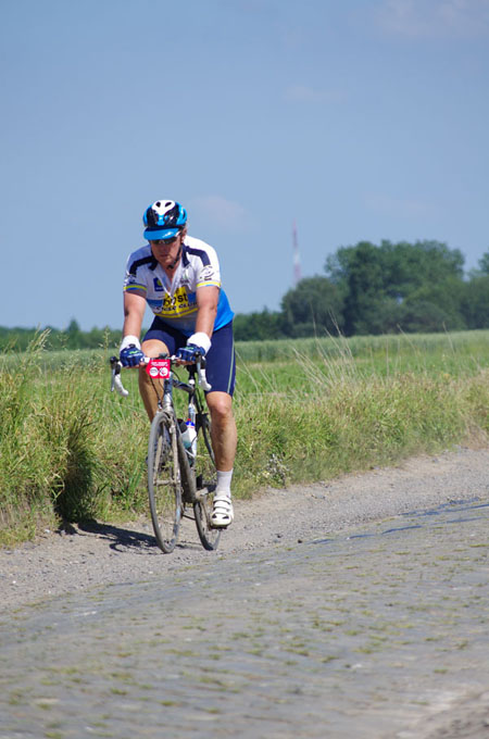 Paris Roubaix Cyclo 2014 - Pavé de Gruson - Cyclistes
