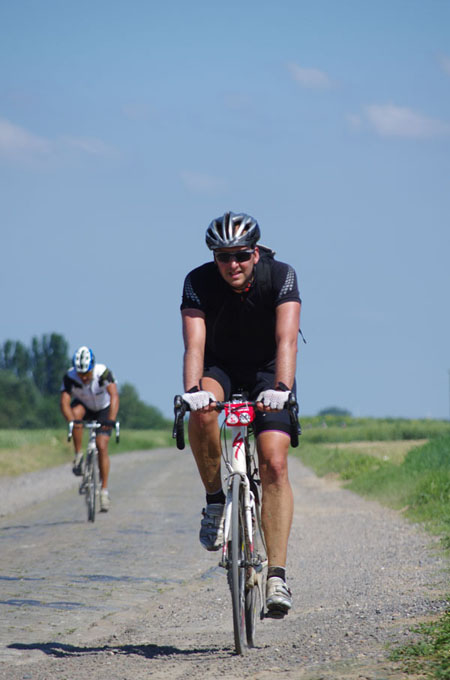 Paris Roubaix Cyclo 2014 - Pavé de Gruson - Cyclistes