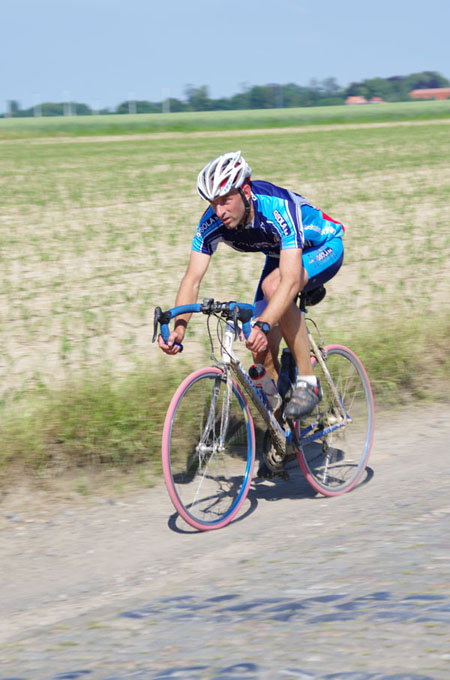 Paris Roubaix Cyclo 2014 - Pavé de Gruson - Cyclistes