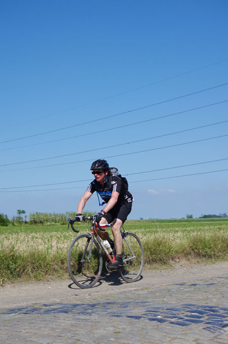 Paris Roubaix Cyclo 2014 - Pavé de Gruson - Cyclistes
