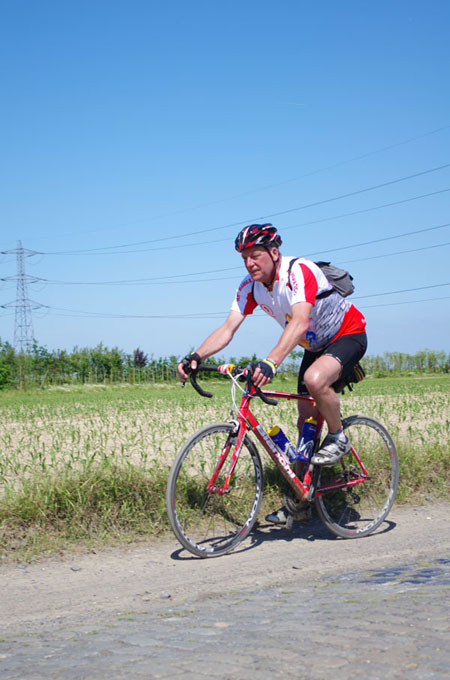 Paris Roubaix Cyclo 2014 - Pavé de Gruson - Cyclistes