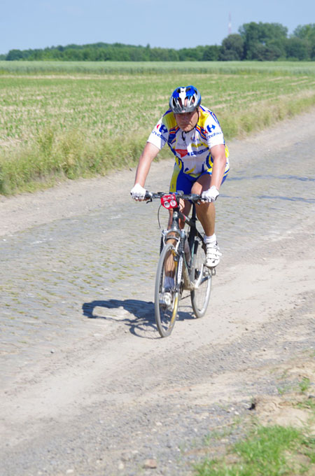 Paris Roubaix Cyclo 2014 - Pavé de Gruson - Cyclistes