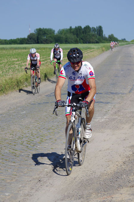 Paris Roubaix Cyclo 2014 - Pavé de Gruson - Cyclistes