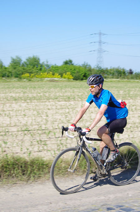Paris Roubaix Cyclo 2014 - Pavé de Gruson - Cyclistes