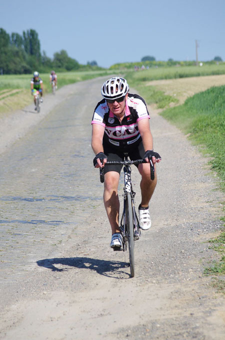 Paris Roubaix Cyclo 2014 - Pavé de Gruson - Cyclistes