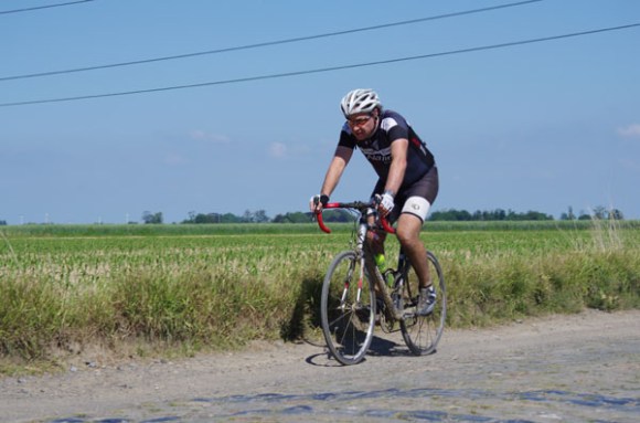 Paris Roubaix Cyclo 2014 - Pavé de Gruson - Cyclistes