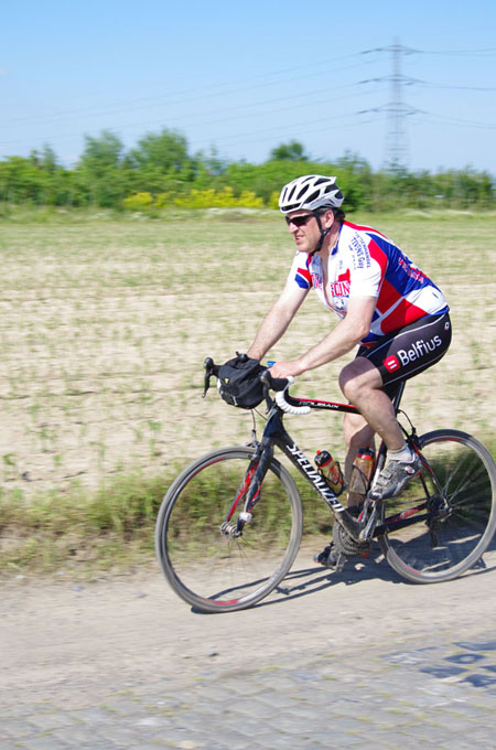 Paris Roubaix Cyclo 2014 - Pavé de Gruson - Cyclistes