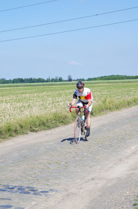 Paris Roubaix Cyclo 2014 - Pavé de Gruson - Cyclistes