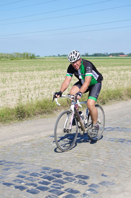 Paris Roubaix Cyclo 2014 - Pavé de Gruson - Cyclistes