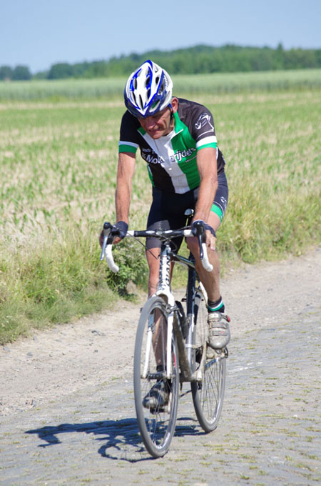 Paris Roubaix Cyclo 2014 - Pavé de Gruson - Cyclistes