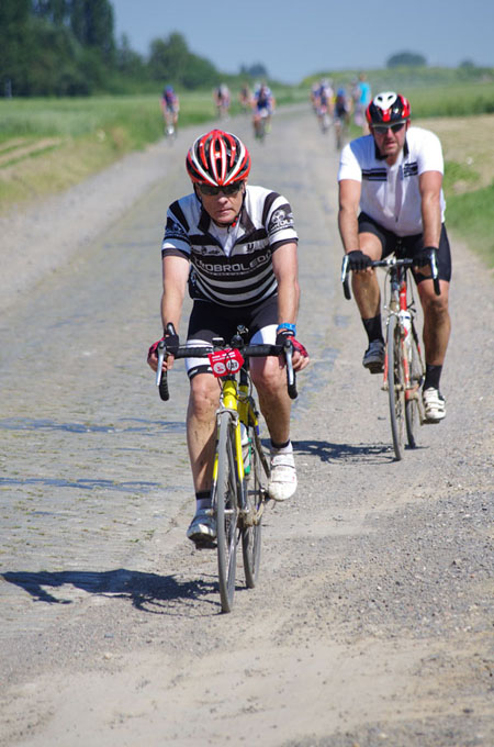 Paris Roubaix Cyclo 2014 - Pavé de Gruson - Cyclistes