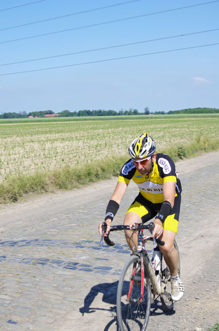 Paris Roubaix Cyclo 2014 - Pavé de Gruson - Cyclistes