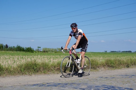 Paris Roubaix Cyclo 2014 - Pavé de Gruson - Cyclistes