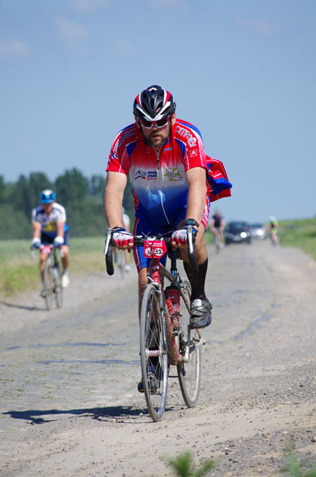 Paris Roubaix Cyclo 2014 - Pavé de Gruson - Cyclistes