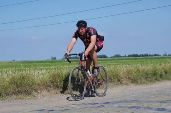Paris Roubaix Cyclo 2014 - Pavé de Gruson - Cyclistes