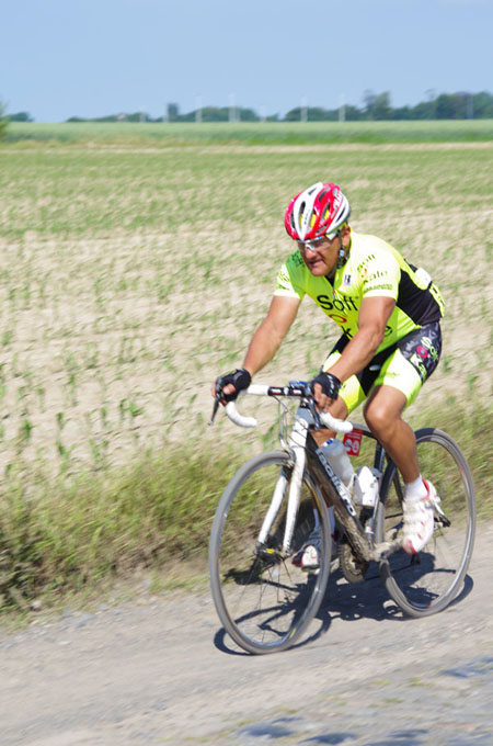 Paris Roubaix Cyclo 2014 - Pavé de Gruson - Cyclistes