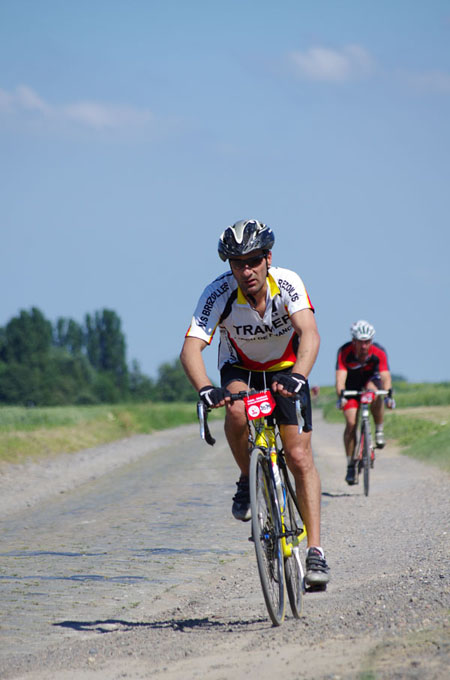 Paris Roubaix Cyclo 2014 - Pavé de Gruson - Cyclistes