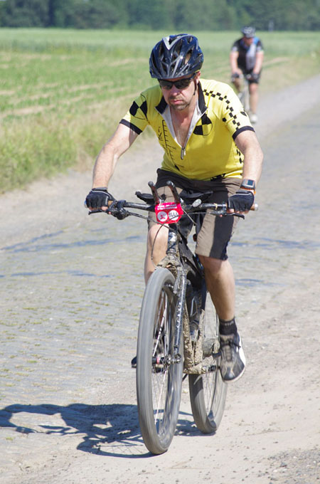 Paris Roubaix Cyclo 2014 - Pavé de Gruson - Cyclistes